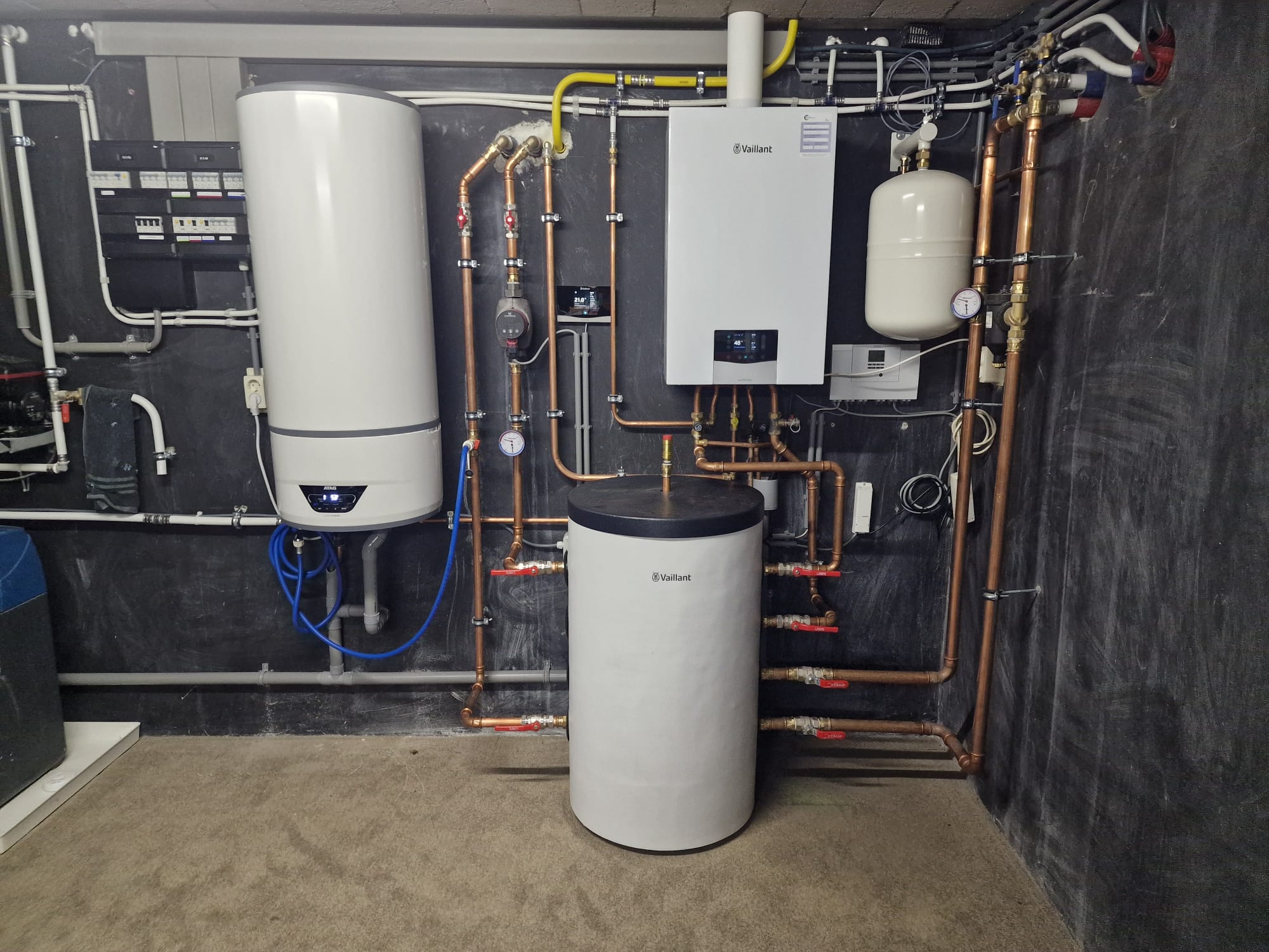 CV installatie met warmtepomp